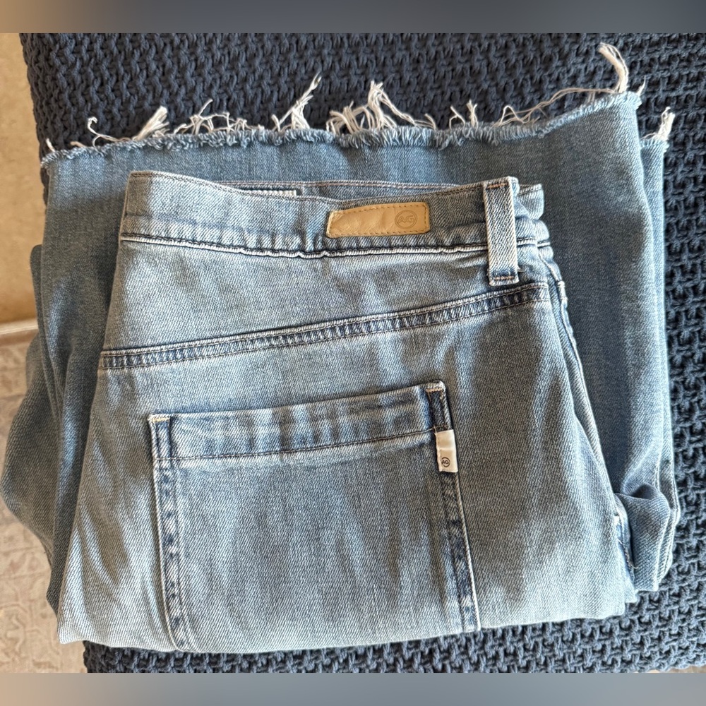 AG Adriano Goldschmied Light Blue Wide Leg Jeans- Stella Ankle - Picture 10 of 10